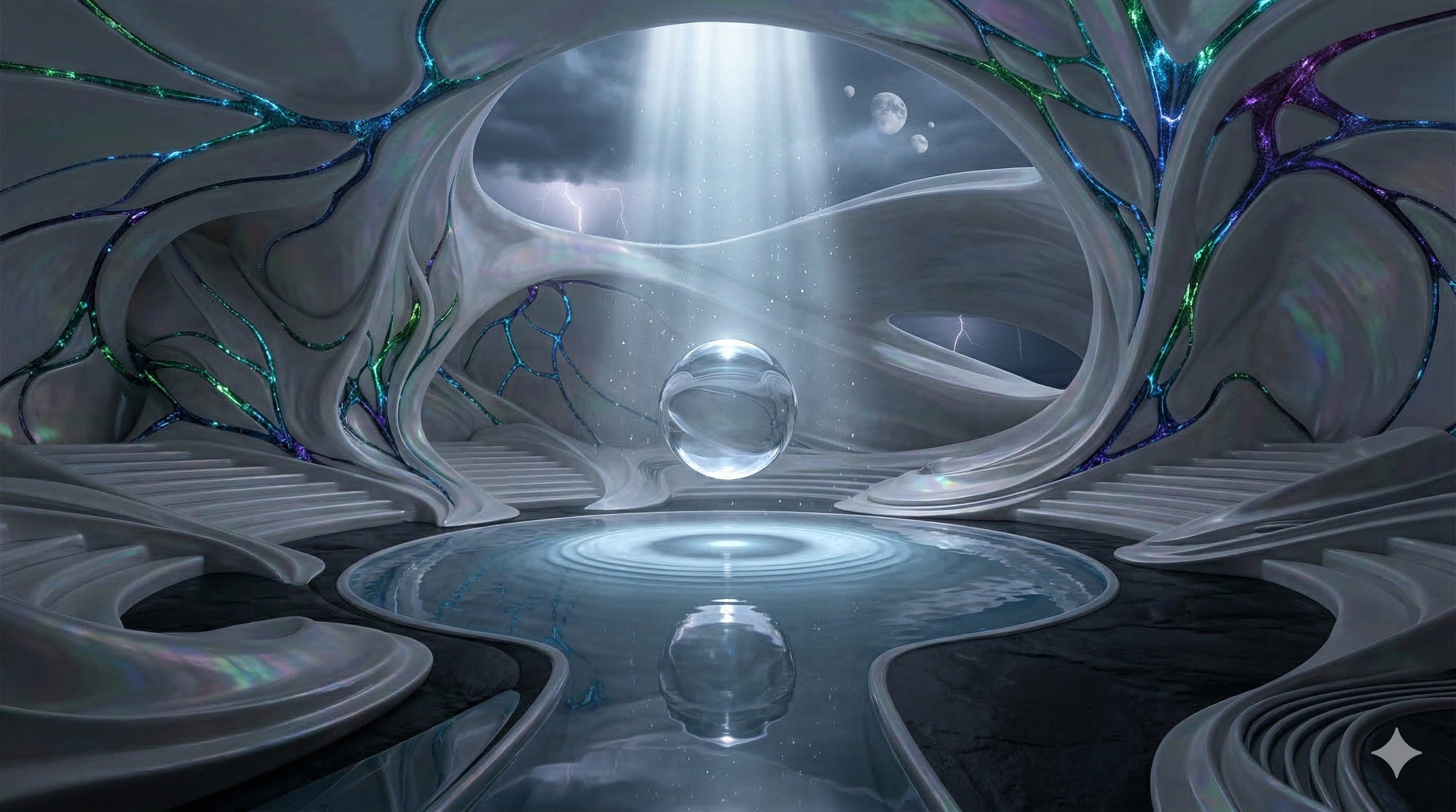 Still water in the temple